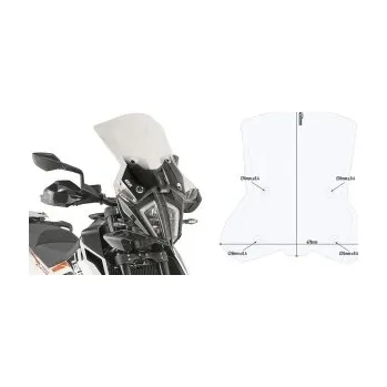 7710DT plexi čiré KTM Adventure 790/790R (-20)/390 (-24)/890 (-22), vxš450x470 mm, nutný D 7711KIT GIVI s.r.l. 343982