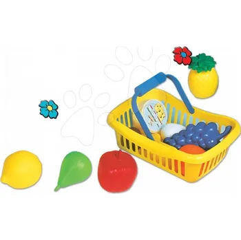 Piknikový koš Piknikový košík Dohány malý s ovocem a potravinami žlutý