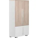 Skříň LEONIDAS 80x154 - dub premium/bílá