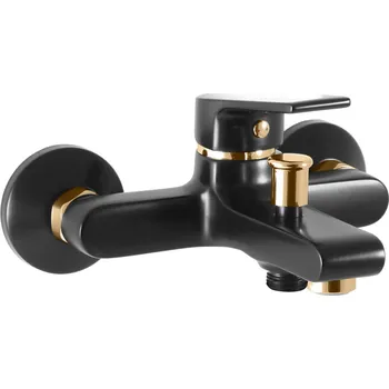 RAV-SLEZÁK Slezák-RAV: Vodovodní baterie vanová COLORADO černá matná/zlato CO154.5CMATZ Černá matná/Zlato č. 1 150 mm