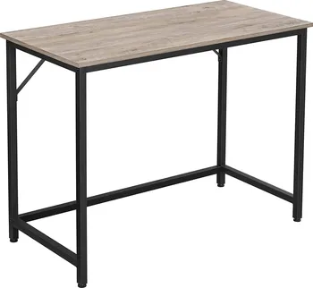 Psací stůl VASAGLE Kancelářský stůl jednoduchý šedé dřevo 100 x 50 x 75 cm