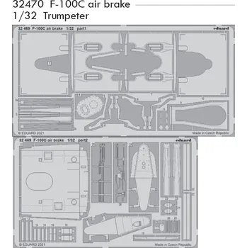Plastikový model Eduard 1/32 F-100C air brake (TRUMPETER)