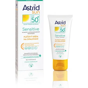 Přípravek na opalování Astrid Sun Sensitive pleťový krém na opalování SPF50+ 50 ml