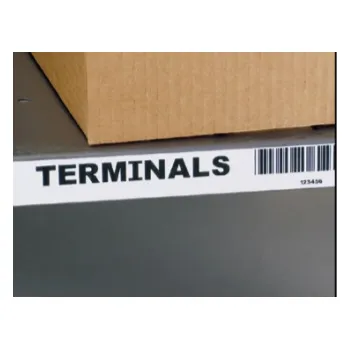 Tiskárna štítků T038X000VPC-BK Kazeta P1 s kontinuální popis. páskou výšky 9,65mm, délka 7,6m, bílá, černý tisk, vinyl