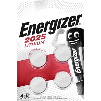 Článková baterie Energizer knoflíkový článek CR 2025 3 V 4 ks 163 mAh lithiová CR2025