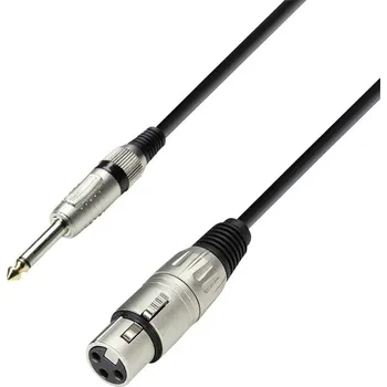 Audio kabel Adam Hall K3MFP0100 XLR propojovací kabel [1x XLR zásuvka - 1x jack zástrčka 6,3 mm] 1.00 m černá