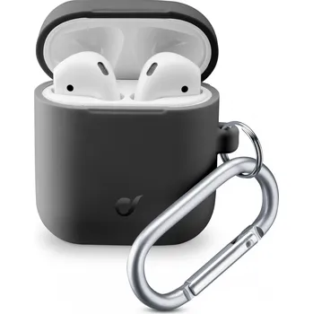 Příslušenství pro sluchátka Cellularline Bounce silikonový kryt pro Apple AirPods 1 & 2 černý