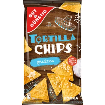 Chips GG Tortilla chips, přírodně soleno, 300 g