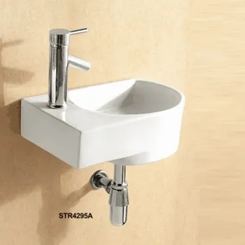 Umyvadlo BESTECO Keramické Umývátko Roma L 34 (Bílá), Závěsné 34 x 27 x 12 cm