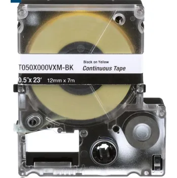 Tiskárna štítků T038X000VXM-BK Kazeta MP s kontinuální popisovací páskou, šířka 9mm, délka 7m, černá na žluté, vinyl