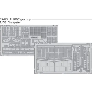Plastikový model Eduard 1/32 F-100C gun bay (TRUMPETER)
