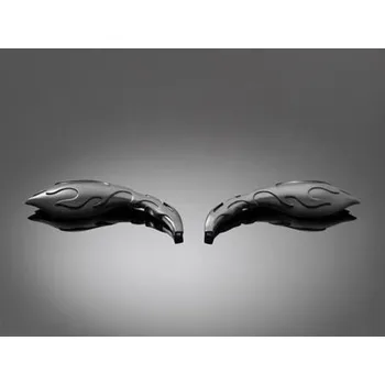 Zrcátko pro motocykl Zrcátka Highway Hawk Flame černá, 2ks