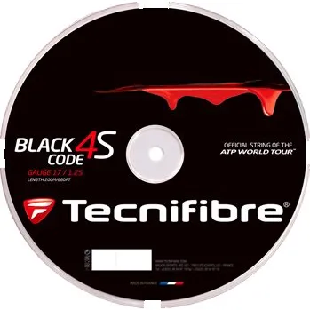 Struna na výplet tenisové rakety Tenisový výplet Tecnifibre Black Code 4S (200 m) 1,30 mm