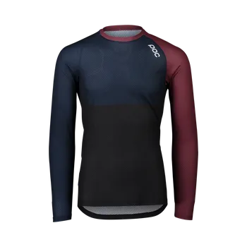 cyklistický dres POC MTB Pure LS Jersey M Propylene Red/Turmaline Navy/Uranium Black S