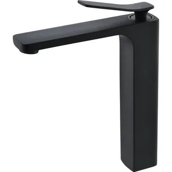 Vodovodní baterie BESTECO SCHWARZ XL Vysoká Umyvadlová Baterie na Desku Černá