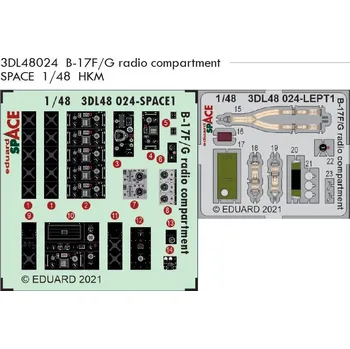 Modelářství Eduard 1/48 B-17F/G radio compartment SPACE (HKM)