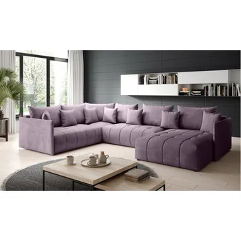 Sedací souprava Rozkládací rohová sedačka ARIANA U fialová