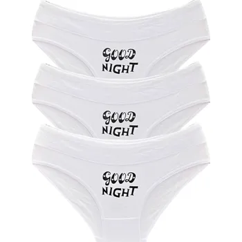 Kalhotky PeSaiL Dámské bavlněné kalhotky cottontang HT627 - 3 ks Barva: Bílá, Velikost: M