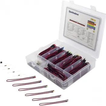 Dioda Barthelme sada LED červená, modrá, zelená, žlutá, studená bílá, teplá bílá kulatý 3 mm 100 mcd, 600 mcd, 1500 mcd, 8000 mcd, 9000 mcd 25 °, 30 ° 20 mA 2 V, 3 V