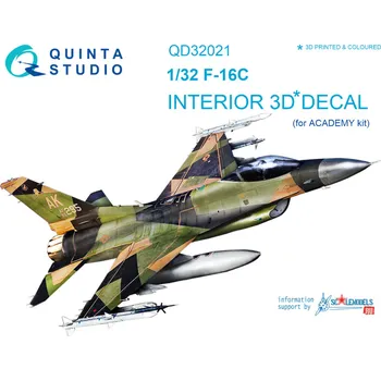 Plastikový model Quinta studio 1/32 F-16C 3D-Printed & colour Interior...