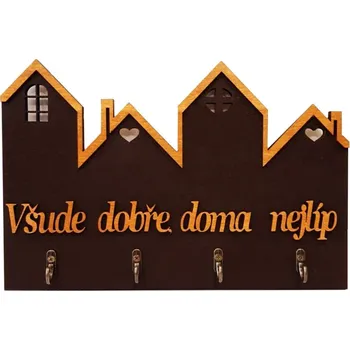 Věšák Falixen Věšák na klíče "4 DOMY"/2