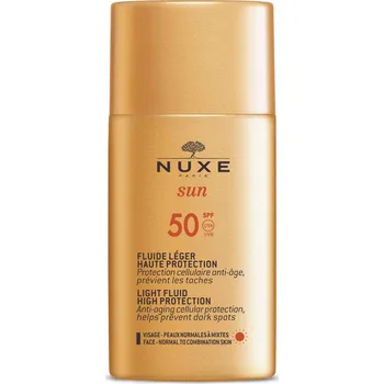 Přípravek na opalování NUXE Sun Light Fluid opalovací fluid na obličej SPF50 50 ml