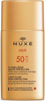 Přípravek na opalování NUXE Sun Light Fluid opalovací fluid na obličej SPF50 50 ml