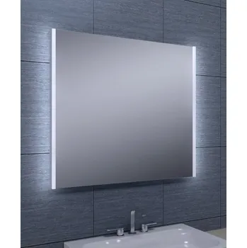 Zrcadlo Besteco Koupelnové Zrcadlo s LED Slimline, Bočním Osvětlením, 80 x 70 cm, Obdélníkové, Denní Bílé Světlo 6400 K, Tenký Hliníkový Rám, Krytí IP44 (Kód MSA70-80)