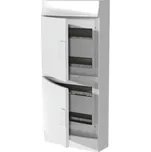 ABB 1SLM004102A3108 Rozvodnice nástěná, 48 Modulů, plastová plná dvířka, krytí IP41, řada Mistral41W, včetně N+PE svorek (32 + 32)