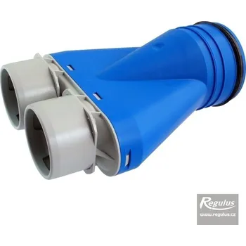 Kouřovod Regulus Rozdělovací box 2x75/125, plast