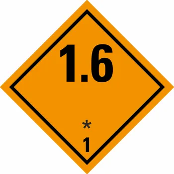 ADR třída 1.6 - Výbušné látky a předměty samolepící vinylová fólie 250x250 mm