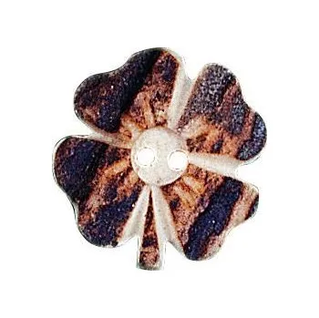 Knoflík Knoflík čtyřlístek 25,4 mm jelení paroh