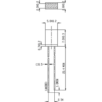 Polovodič LED dioda s vývody Everlight Opto, 514UYD, 10 mA, 5 mm, 2 V, 180 °, 2,3 mcd, žlutá, 514YD
