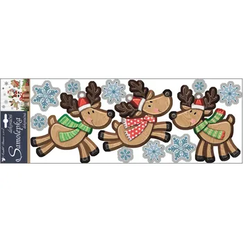 Samolepící dekorace Samolepky plastické sobi 57 x 20 cm