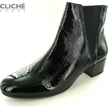 Dámské kozačky Kotníkové černé lakované Gabor, 92.812.37 42,5