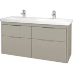 Dřevojas Umyvadlová skříňka ENZO SZZ4 130 - M05 Béžová mat / M05 Béžová mat