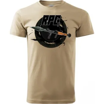 Pánské tričko STRIKER Tričko RPG 7 Barva: Písková, Velikost: M