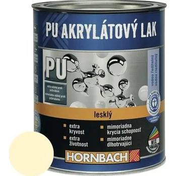 Lak na dřevo Barevný lak Hornbach PU akrylátový na vodní bázi 0,375 l světlá slonová kost lesk