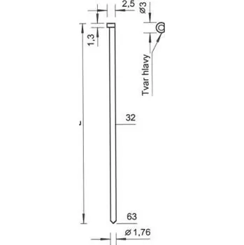 Sponkovačka BEA Hřebíky SK DA 644 NK HZ L = 44 mm 4000ks, 10300399