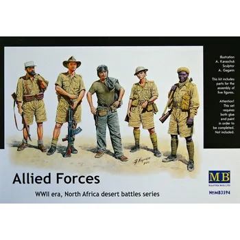 Plastikový model 1/35 Allied Forces, North Africa, WWII (5 fig.)