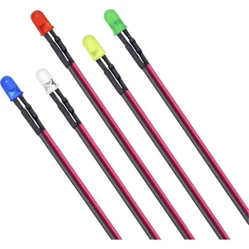 Dioda TRU COMPONENTS T1810O124 sada LED červená, modrá, zelená, žlutá, světlá teplá bílá kulatý 5 mm 800 mcd, 2000 mcd, 120 mcd, 800 mcd, 20000 mcd 25 °, 30 ° 25 ks