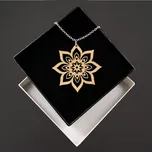 AMADEA Dřevěný přívěsek na krk mandala, 5 cm, český výrobek