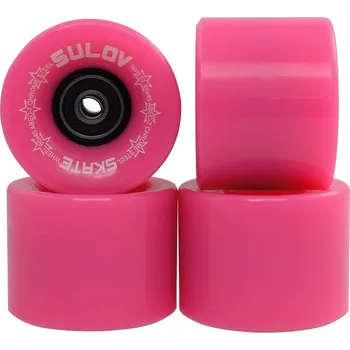 Příslušenství pro skateboard Sulov Kolečka Penny board Neon Pink 60 x 45mm 85a sada 4ks s ložisky