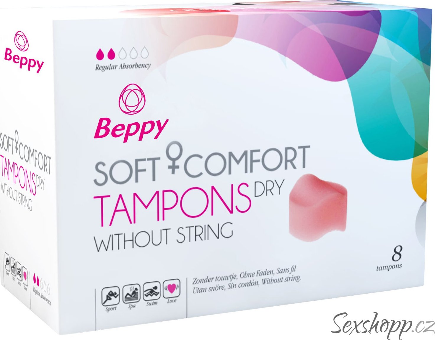 Menstruační houbičky Beppy DRY – klasické, 8 ks