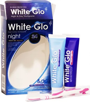 Přípravek na bělení chrupu White Glo Night & Day denní pasta 100 g + noční gel 85 g