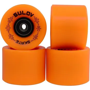 Příslušenství pro skateboard Sulov Kolečka Penny board Neon Orange 60 x 45mm 85a sada 4ks s ložisky