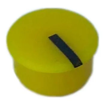 PSP C100-11 krytka knoflíku žlutá, černá Vhodné pro (série tlačítek, koleček) kulaté tlačítko 10 mm 1 ks