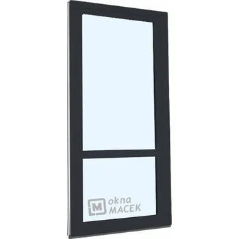 Vchodové dveře Plastové balkonové dveře - KNIPPING 70 AD, 800x2000 mm, OS, s příčkou, antracit Otevírání: pravé, Barva, imitace: antracit/bílá (jednostranně), Provedení: jednostranná klika + madýlko + PVC rám + příslušenství a montážní materiál zdarma