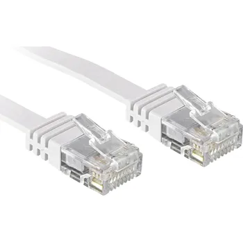 Datový kabel LINDY 47502 RJ45 síťové kabely, propojovací kabely CAT 6 U/UTP 2.00 m bílá s ochranou 1 ks