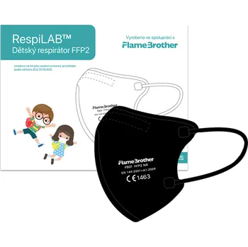 respirátor Respilab Dětský Respirátor FFP2 NR černý 10 ks